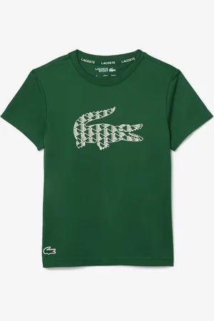 Lacoste Kids Printed V-Neck Applique T-shirt