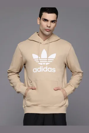 adidas Brand Logo Print Trefoil Hooded Sweatshirt