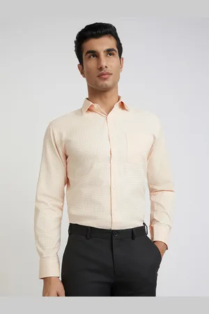 Park Avenue Men Slim Fit Check Self-Design Formal Shirt