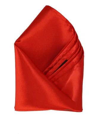Calvadoss Men Red Solid Pocket Square
