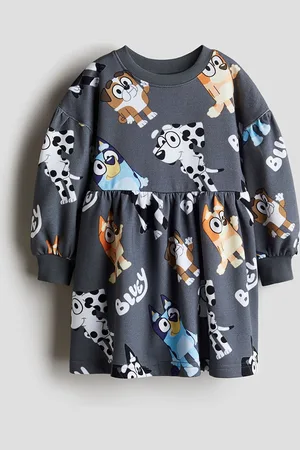 H&M Girls Printed Sweatshirt Dresses
