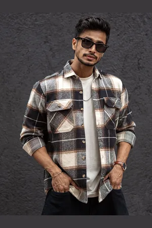 Powerlook Men Tartan Checks Opaque Checked Casual Shirt
