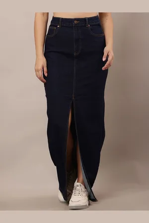 NoBarr Women A-Line maxi Skirt With Front Slit