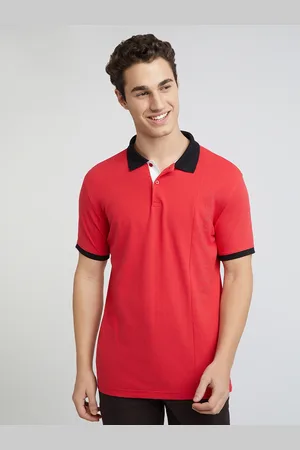 Park Avenue Men Typography Printed Polo Collar Cotton T-shirt