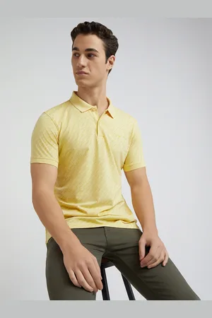Park Avenue Men Printed Polo Collar Slim Fit T-shirt