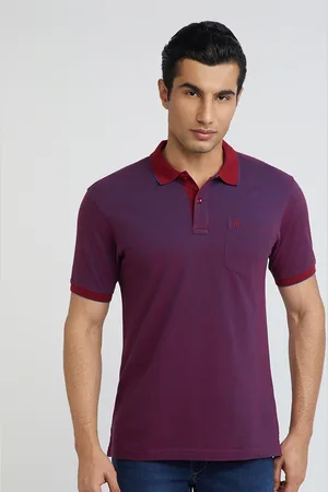 Raymond Weil Pure Cotton Dual-Toned Modern Fit Polo Collar T-shirt