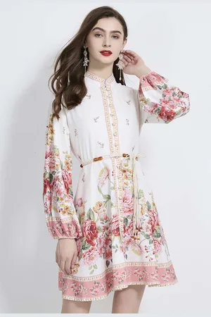 JC Collection Women Floral Print Fit & Flare Dress