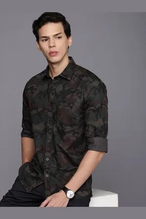 Kenneth Cole Men Premium Slim Fit Printed Pure Cotton Casual Shirt