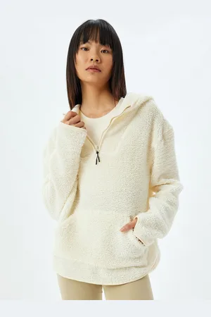 Koton Women Hooded Long Sleeves Pullover Sweatshirt