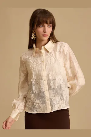 Kazo Women Semi Sheer Formal Shirt