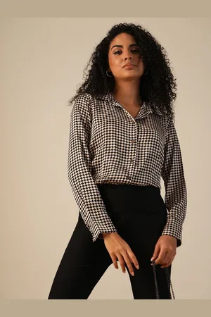 Globus Printed Satin Shirt Style Top