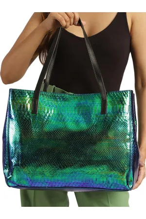 MINI WESST Women Textured Oversized Tote Bag