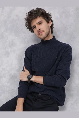 Crimsoune Club Men Checked Printed Pullover