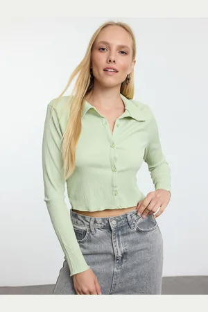 Trendyol Women Shirt Style Crop Top