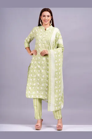 JC4U Women Ethnic Motifs Printed Regular Zardozi Pure Cotton Kurta with Trousers & With Dupatta