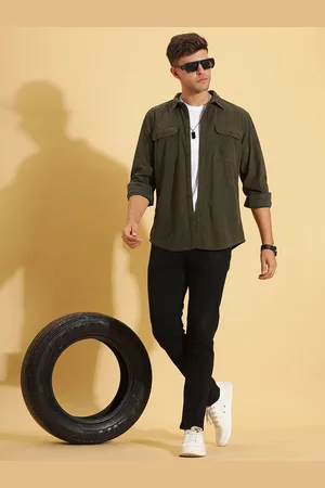 HERE&NOW Spread Collar Corduroy Shirt