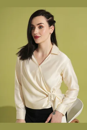 Globus Women Solid Shirt Collar Top