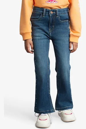 Ed-a-Mamma Girls Comfort Flared Light Fade Stretchable Jeans