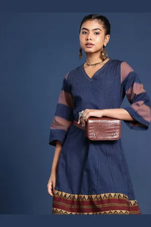 Taavi V-Neck Woven Festive Ethnic Dresses