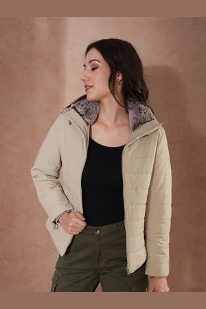 Globus Women Hooded Solid Casual Puffer Jacket