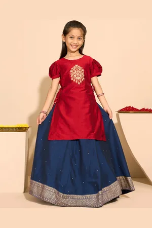 Maybell Girls Embroidered Ready to Wear Lehenga &