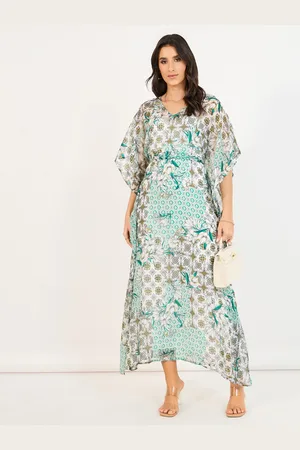 Styli Women Floral Printed A-Line Maxi Dress