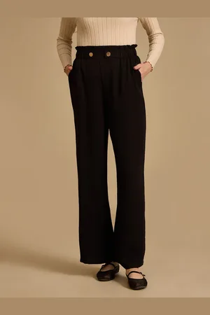 Kazo Women Tailored Regular Fit Pleated Trousers