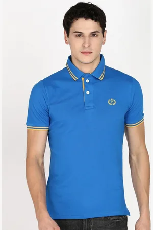 Provogue Men Polo Collar Applique Slim Fit T-shirt