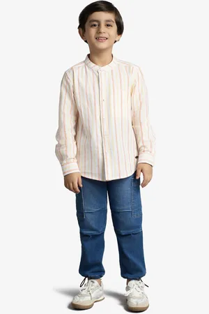 Ed-a-Mamma Boys Premium Multi Stripes Opaque Striped Casual Shirt