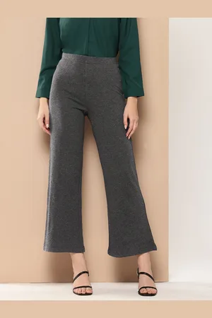 Invictus Women Bootcut Flared Cropped Trousers