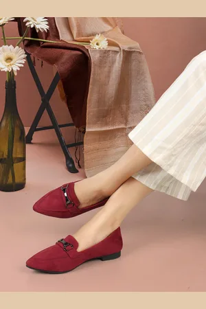 Elle Women Pointed Toe Lightweight Comfort Insole Horsebit Loafers