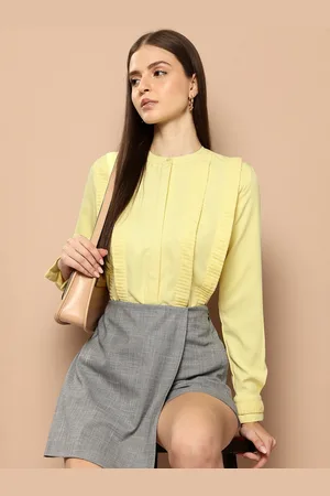 Invictus Pleated Detail Shirt Style Top