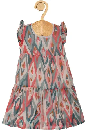 Creative Girls Printed Fit and Flare Dress