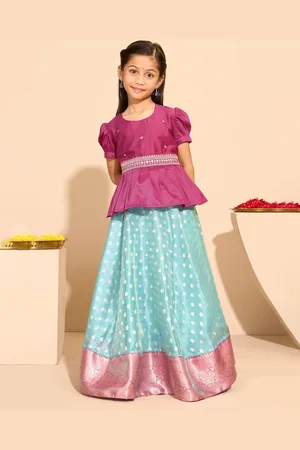 Maybell Girls Embroidered Ready to Wear Lehenga &