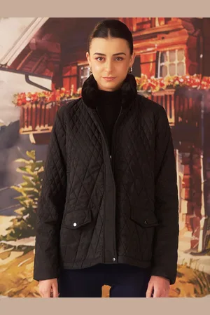 Lakshita Women Faux Fur Lightweight Quilted Jacket