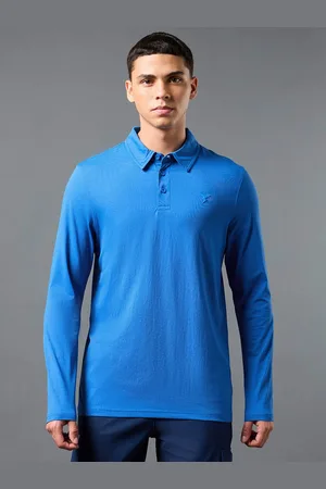 TECHNOSPORT Men Polo Collar Antimicrobial Slim Fit T-shirt