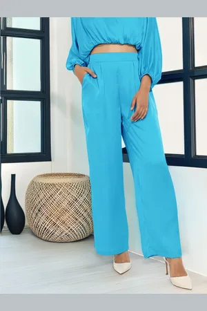 DressBerry Glamour & Opulence Silky Satin Flared Trouser