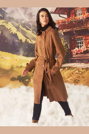 Lakshita Women Double-Breasted Trench Coat