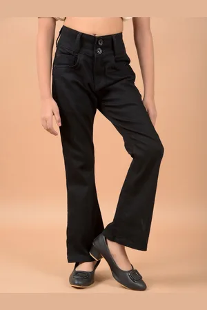 Crimsoune Club Girls Bootcut High-Rise Heavy Fade Stretchable Jeans