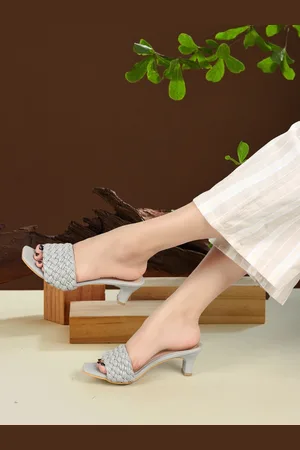ICONICS Braided Open Toe Block Heels