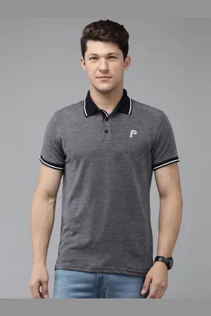 Provogue Men Polo Collar Cut Outs Slim Fit T-shirt