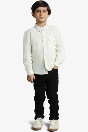 Ed-a-Mamma Boys Premium Multi Stripes Opaque Striped Casual Shirt