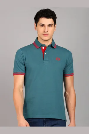 Provogue Men Polo Collar Applique Slim Fit T-shirt