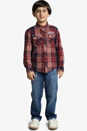 Ed-a-Mamma Boys Premium Opaque Checked Casual Shirt