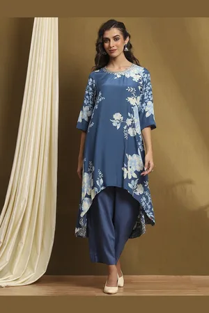 Biba Floral Printed Kurta with Palazzos