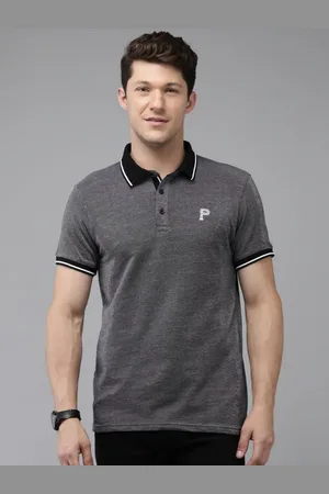 Provogue Men Polo Collar Cut Outs Slim Fit T-shirt