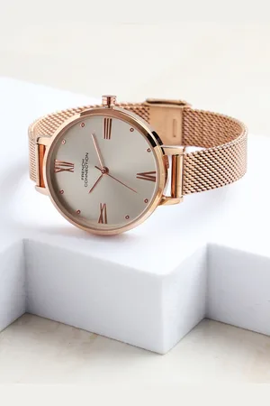 French Connection Women Embellished Dial Bracelet Style Straps Analogue Watch FCN0115SRGM