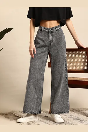 Mast & Harbour Women Wide Leg Light Fade Jeans