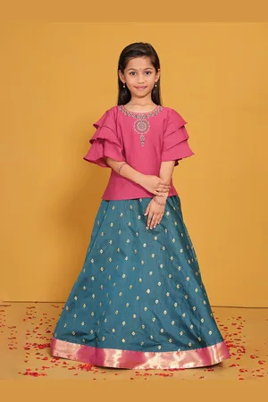 Maybell Girls Embroidered Ready to Wear Lehenga &