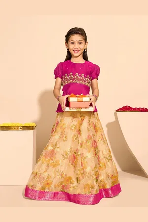 Maybell Girls Embroidered Ready to Wear Lehenga &